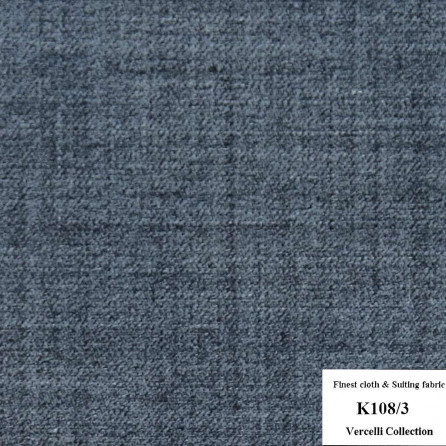 K108/3 Vercelli CXM - Vải Suit 95% Wool - Xanh Dương Trơn